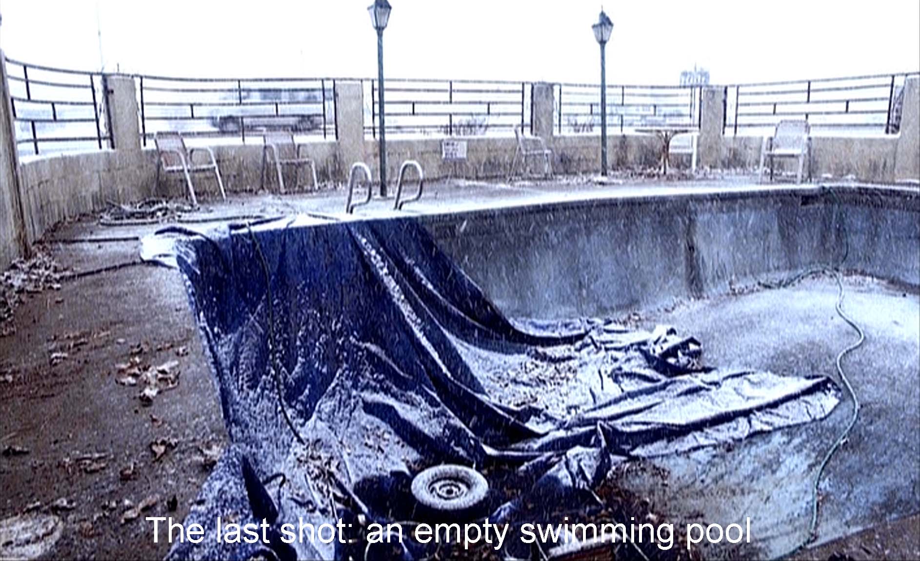 The last shot: an empty swimming pool