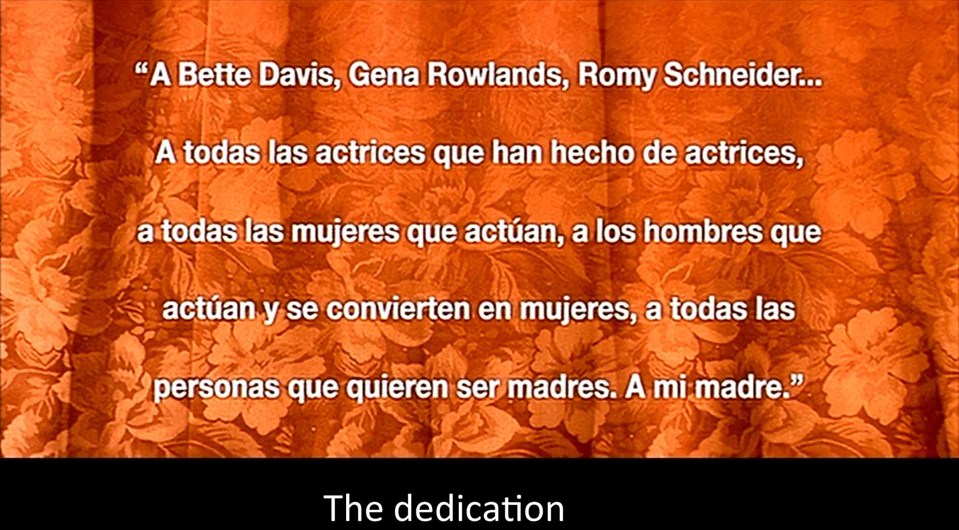 The dedication