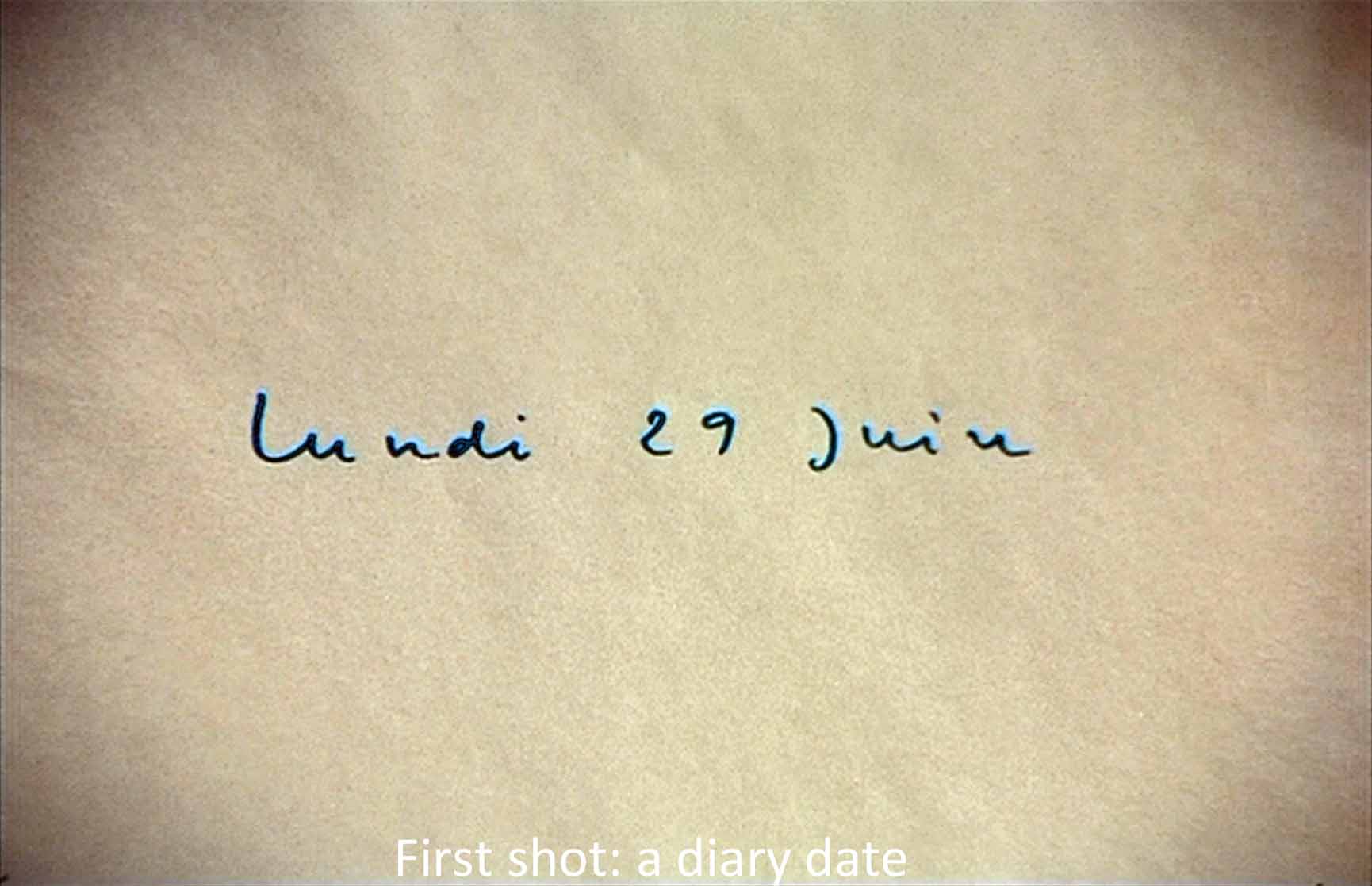 First shot: a diary date