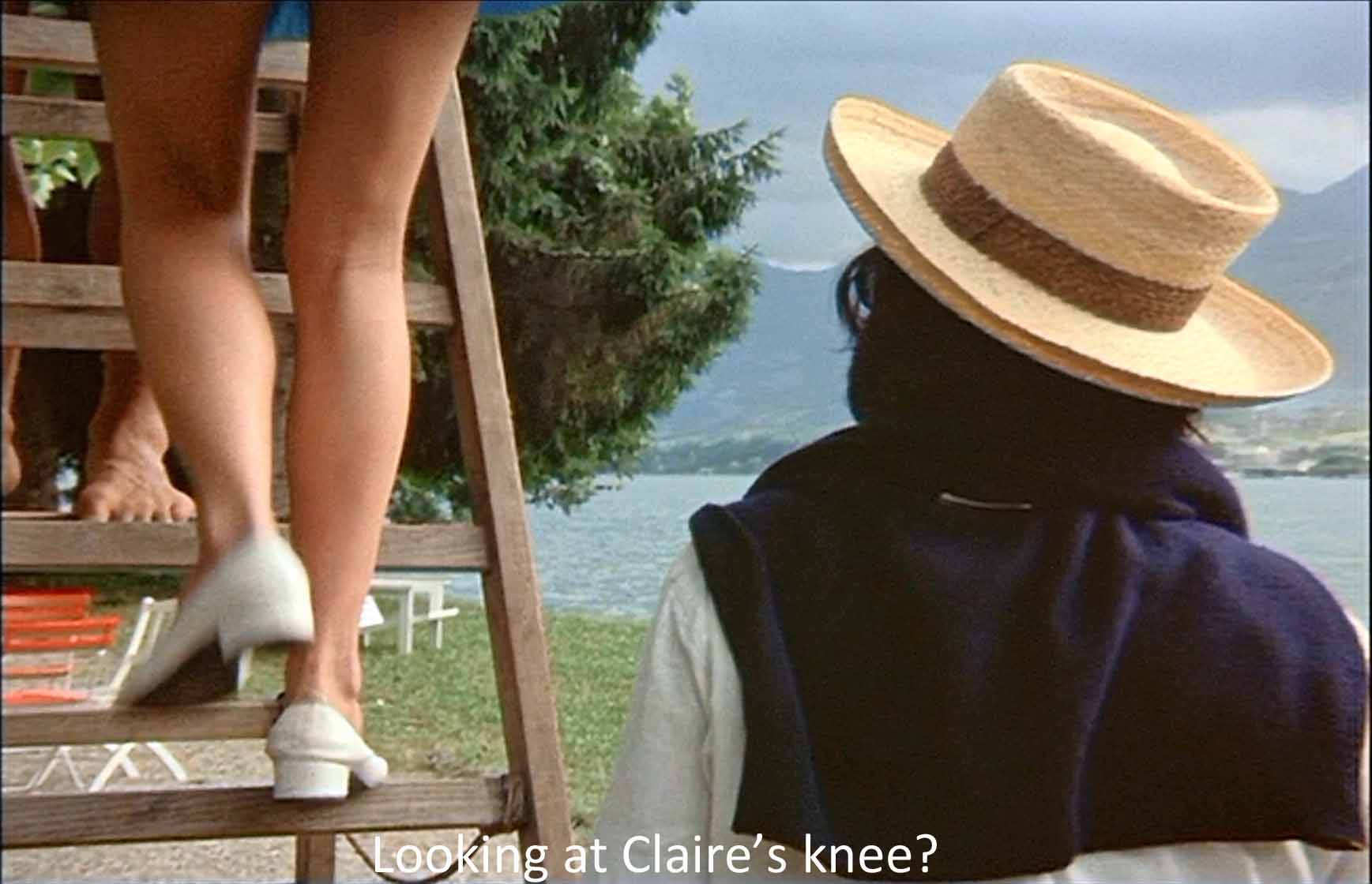 Looking at Claire's knee?