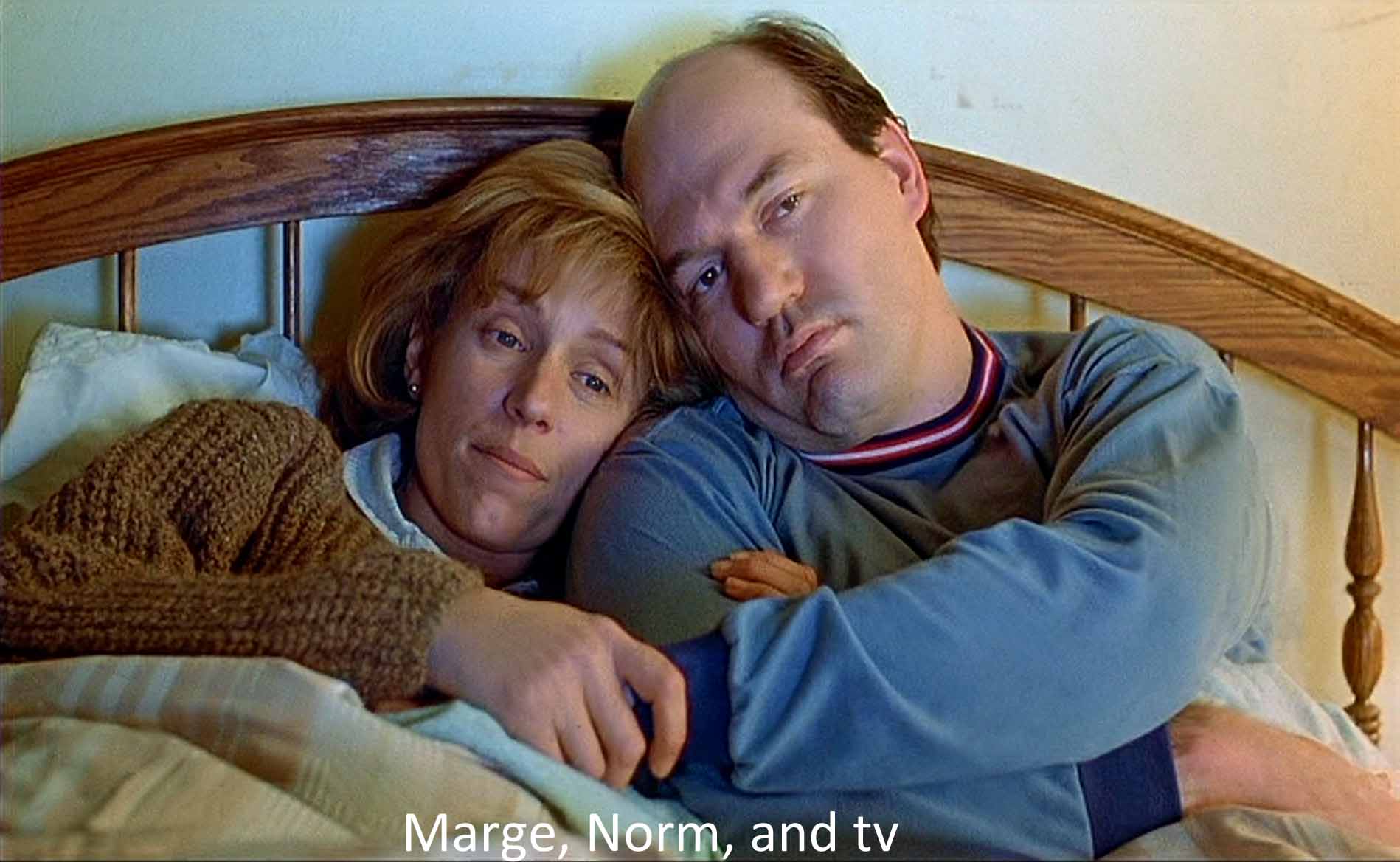Marge, Norm, and tv