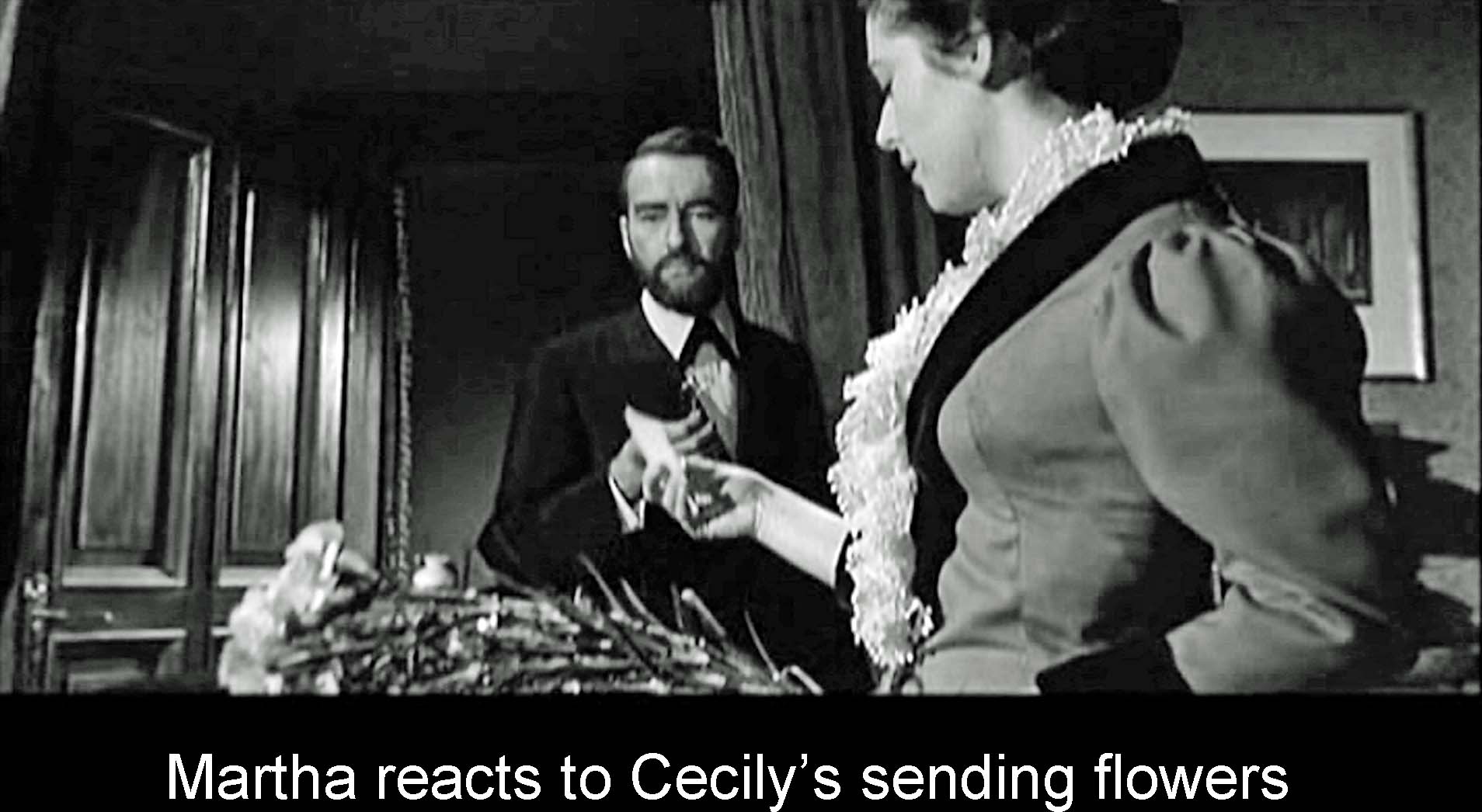 Martha reacts to Cecily's sending flowers