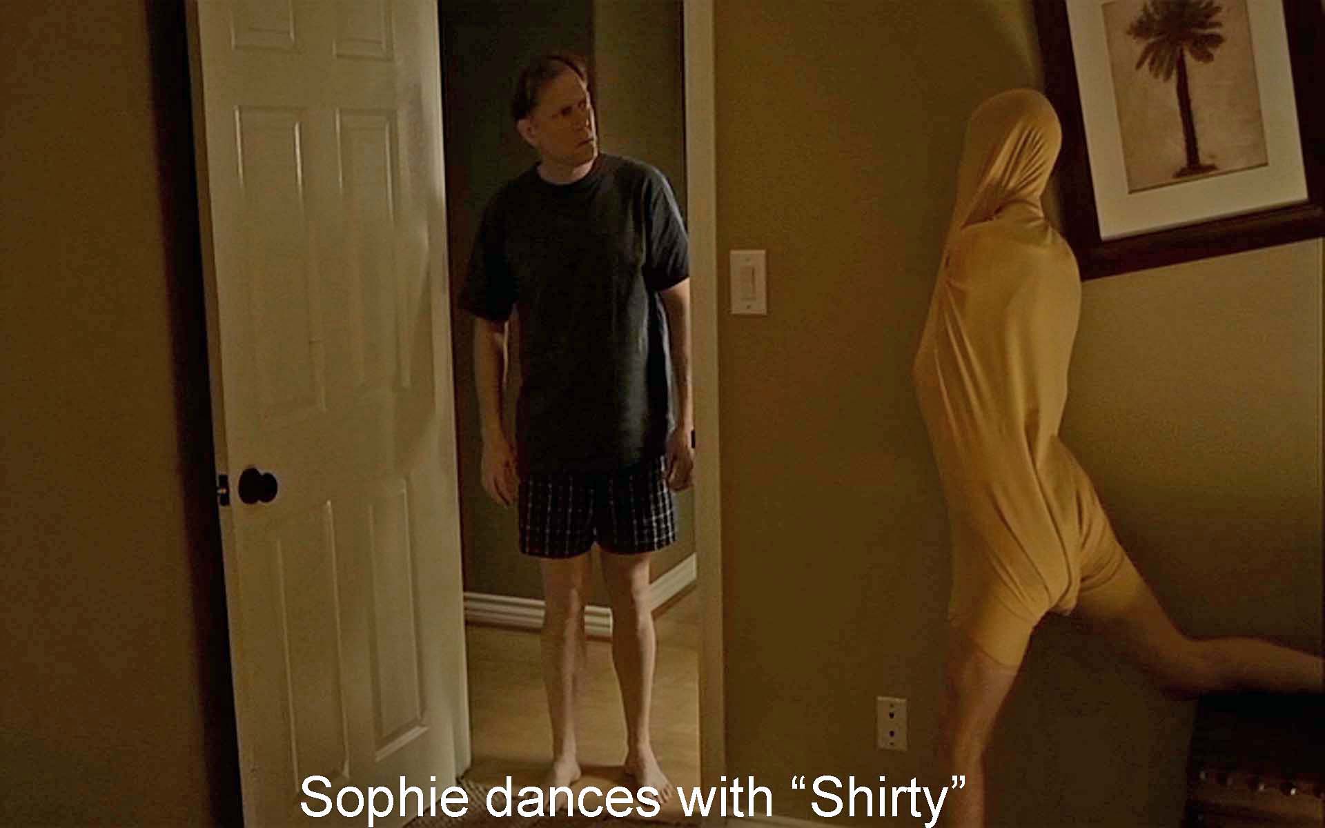 Sophie dances with  “Shirty,”