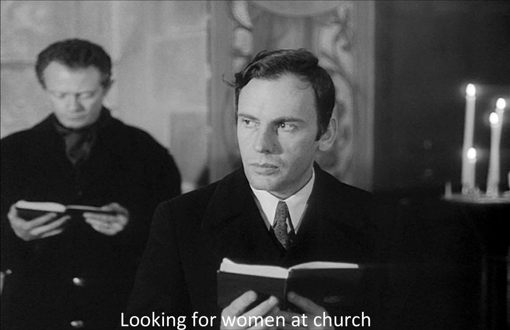 Looking for women at church