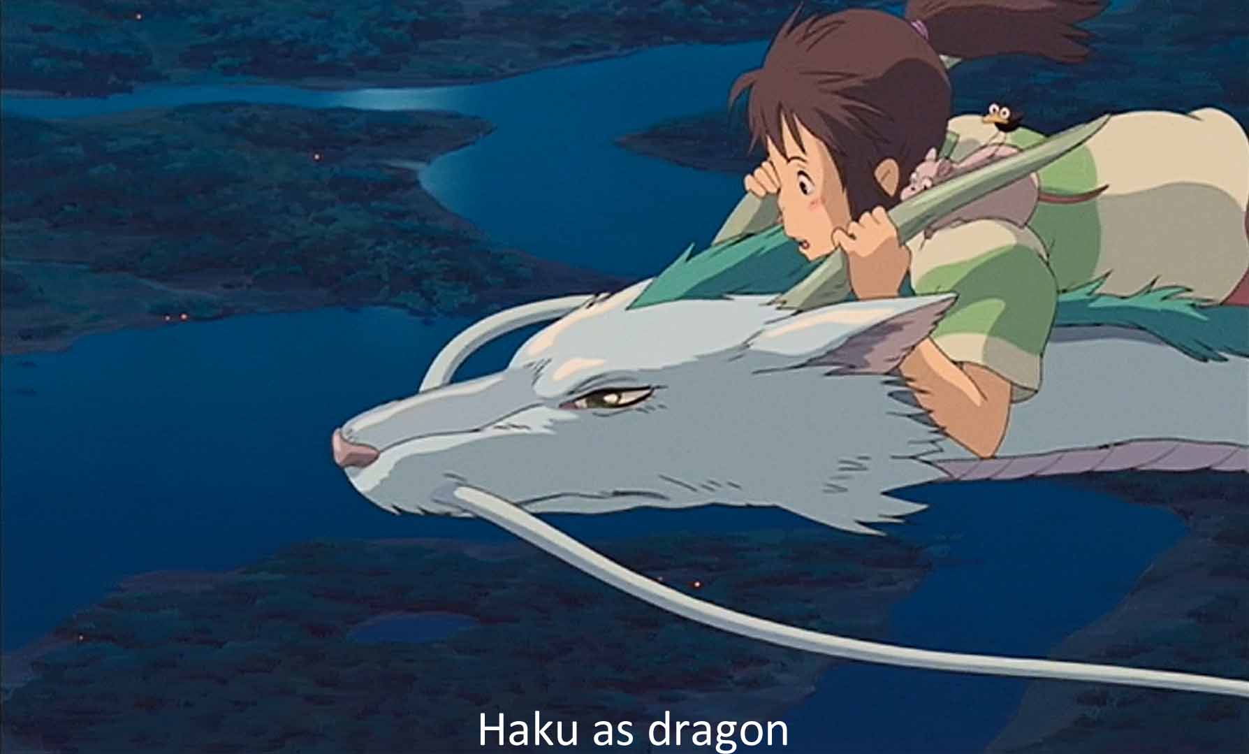 Haku as a dragon