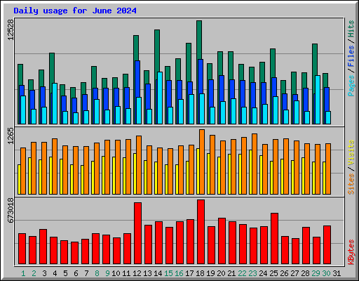 Daily usage for June 2024