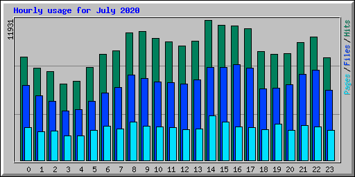 Hourly usage for July 2020
