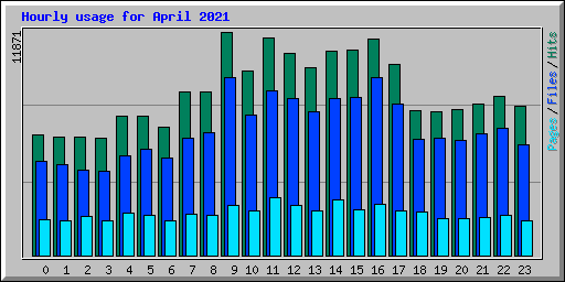 Hourly usage for April 2021