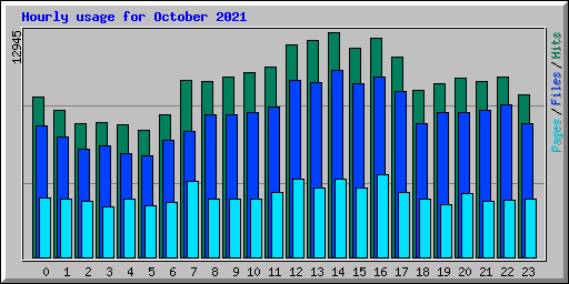 Hourly usage for October 2021