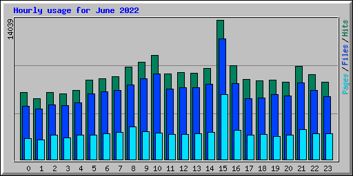 Hourly usage for June 2022