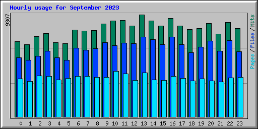 Hourly usage for September 2023