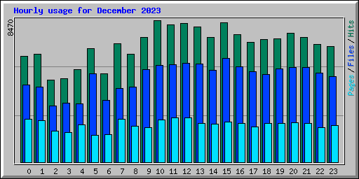 Hourly usage for December 2023