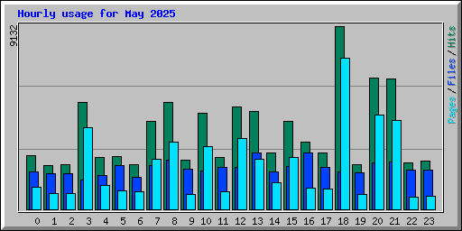 Hourly usage for May 2025