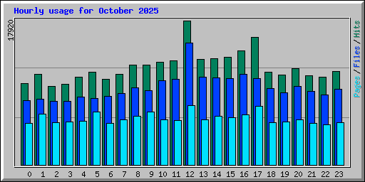 Hourly usage for October 2025
