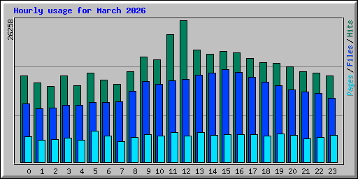 Hourly usage for March 2026