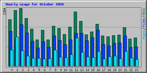 Hourly usage for October 2026