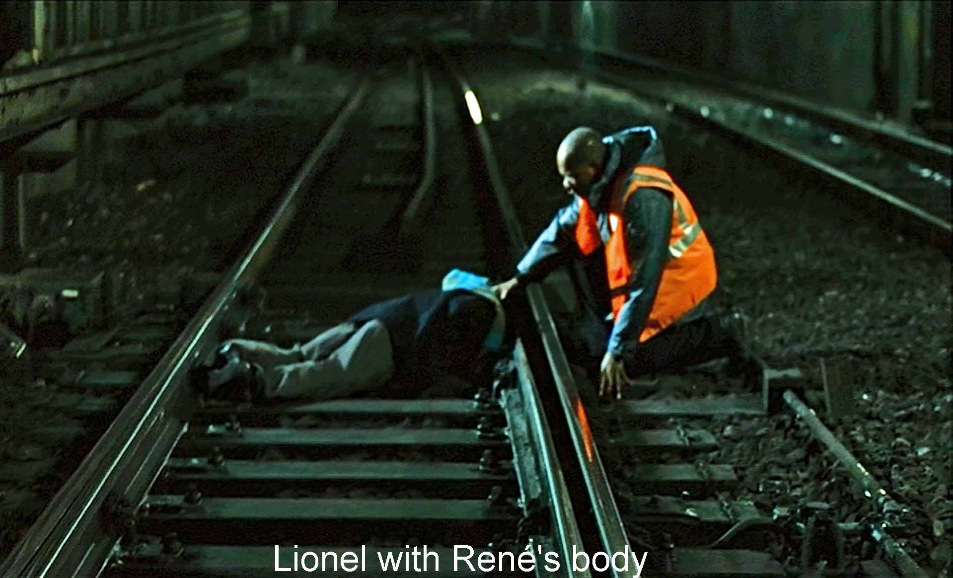 Lionel with Rene's body