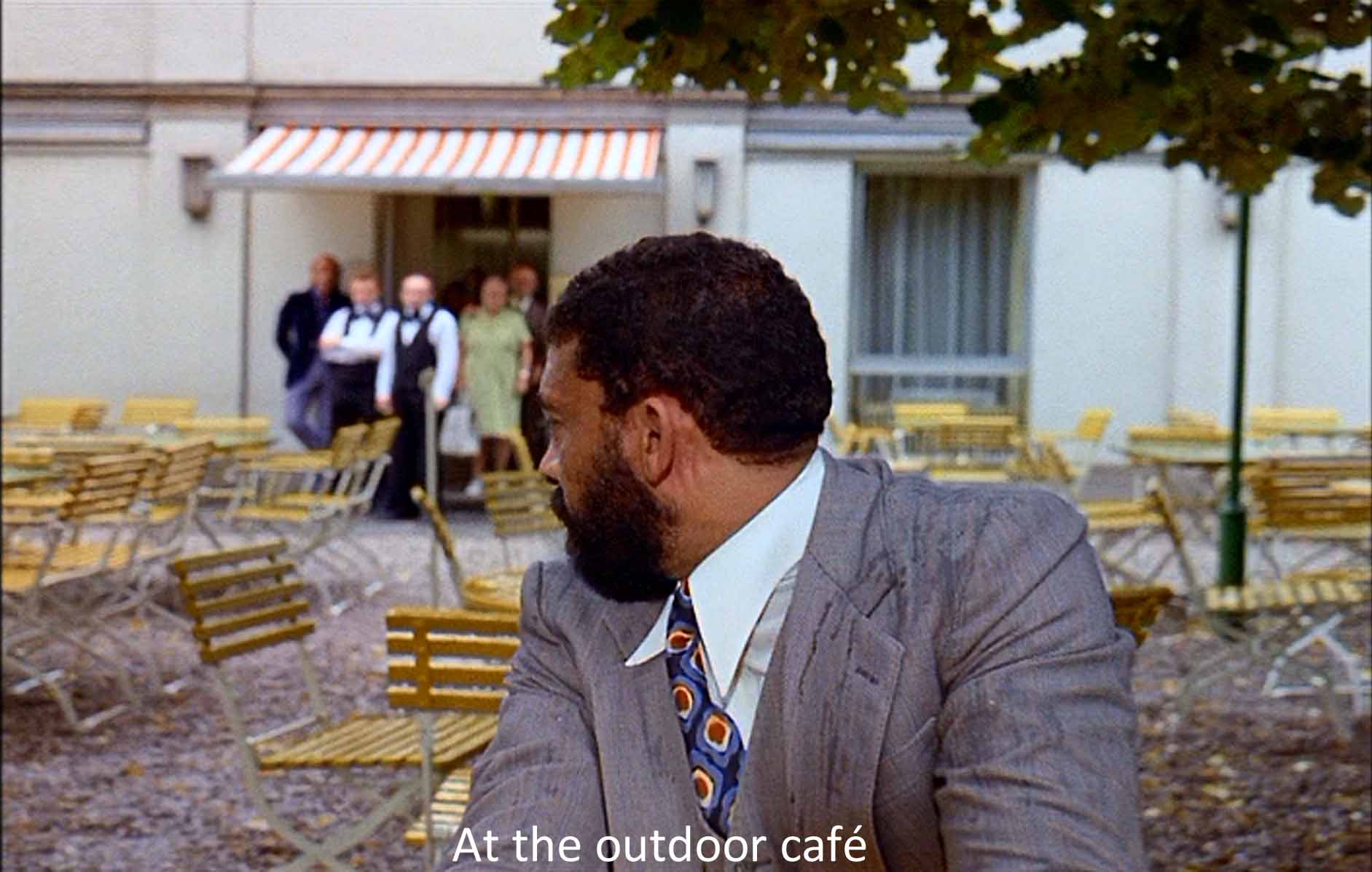At the outdoor cafe