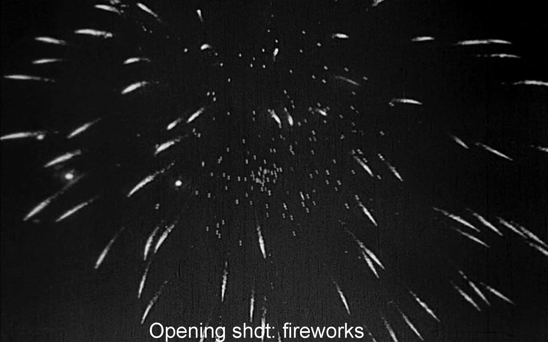 Opening shot: fireworks
