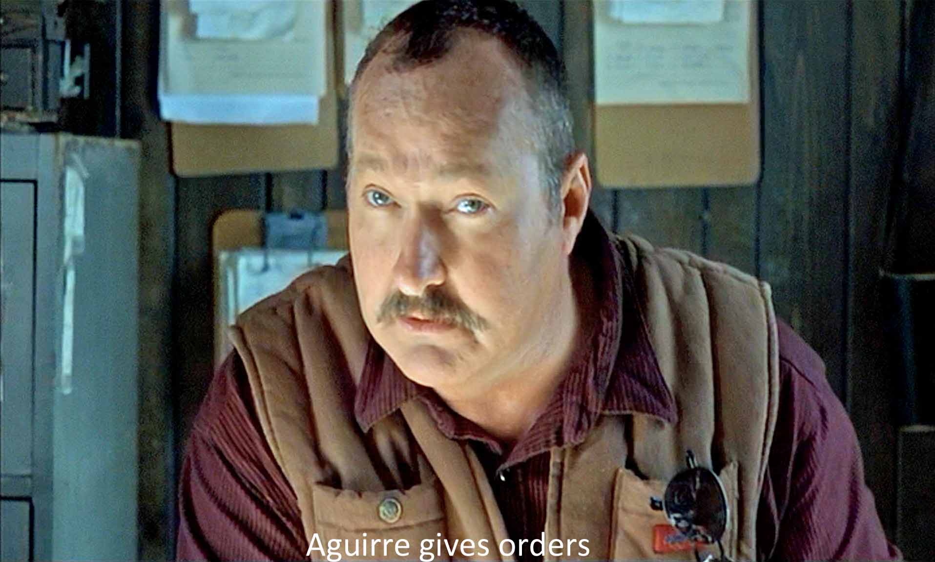 Aguirre gives orders