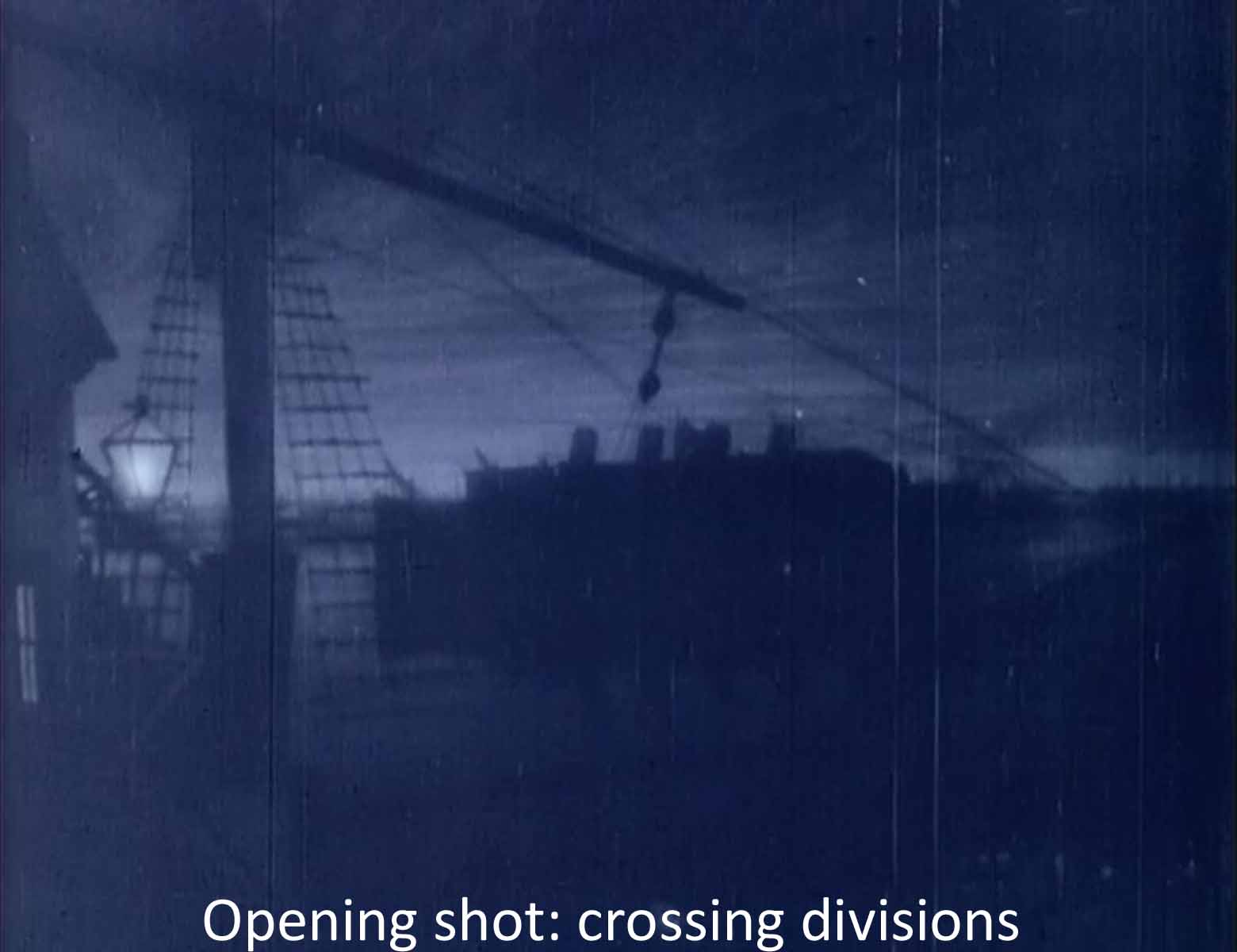 Opening shot: crossing divisions