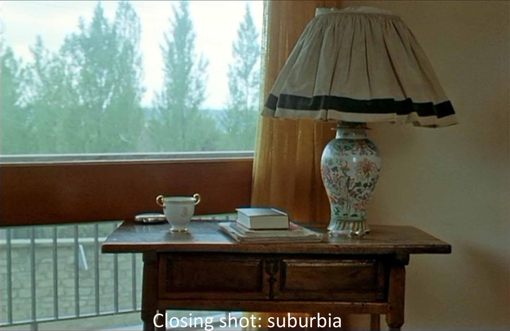 Closing shot: suburbia
