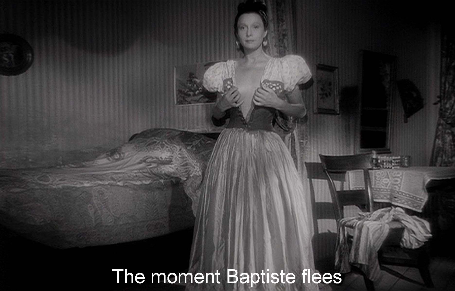 The moment Baptiste flees