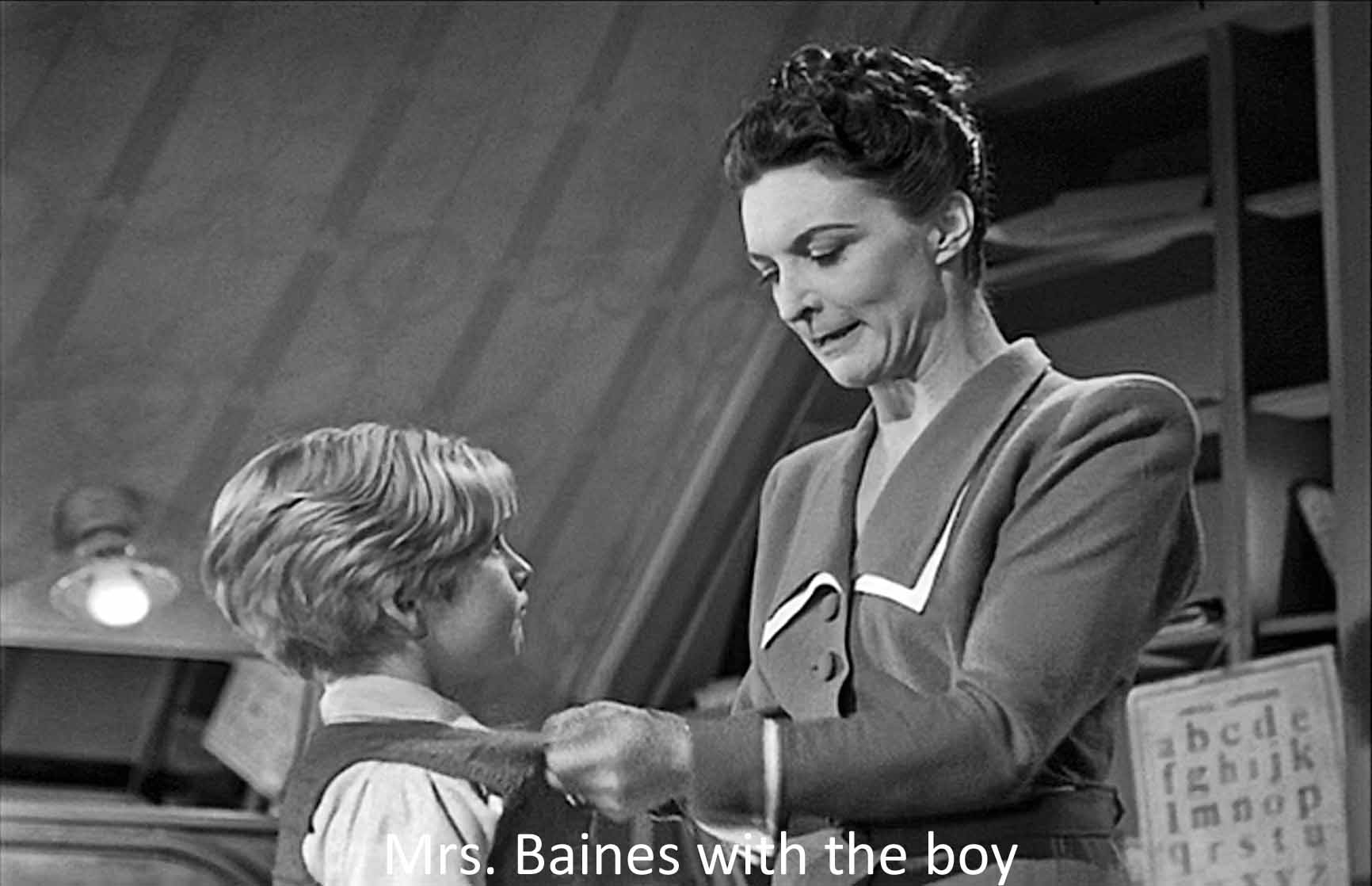 Mrs. Baines with the boy