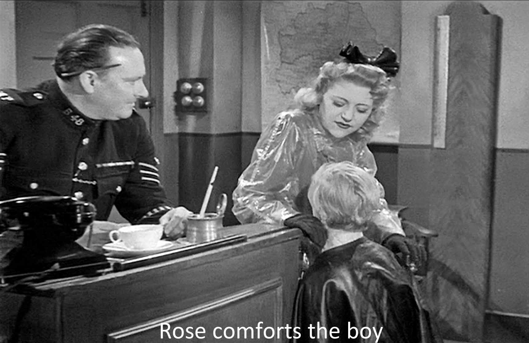 Rose comforts the boy