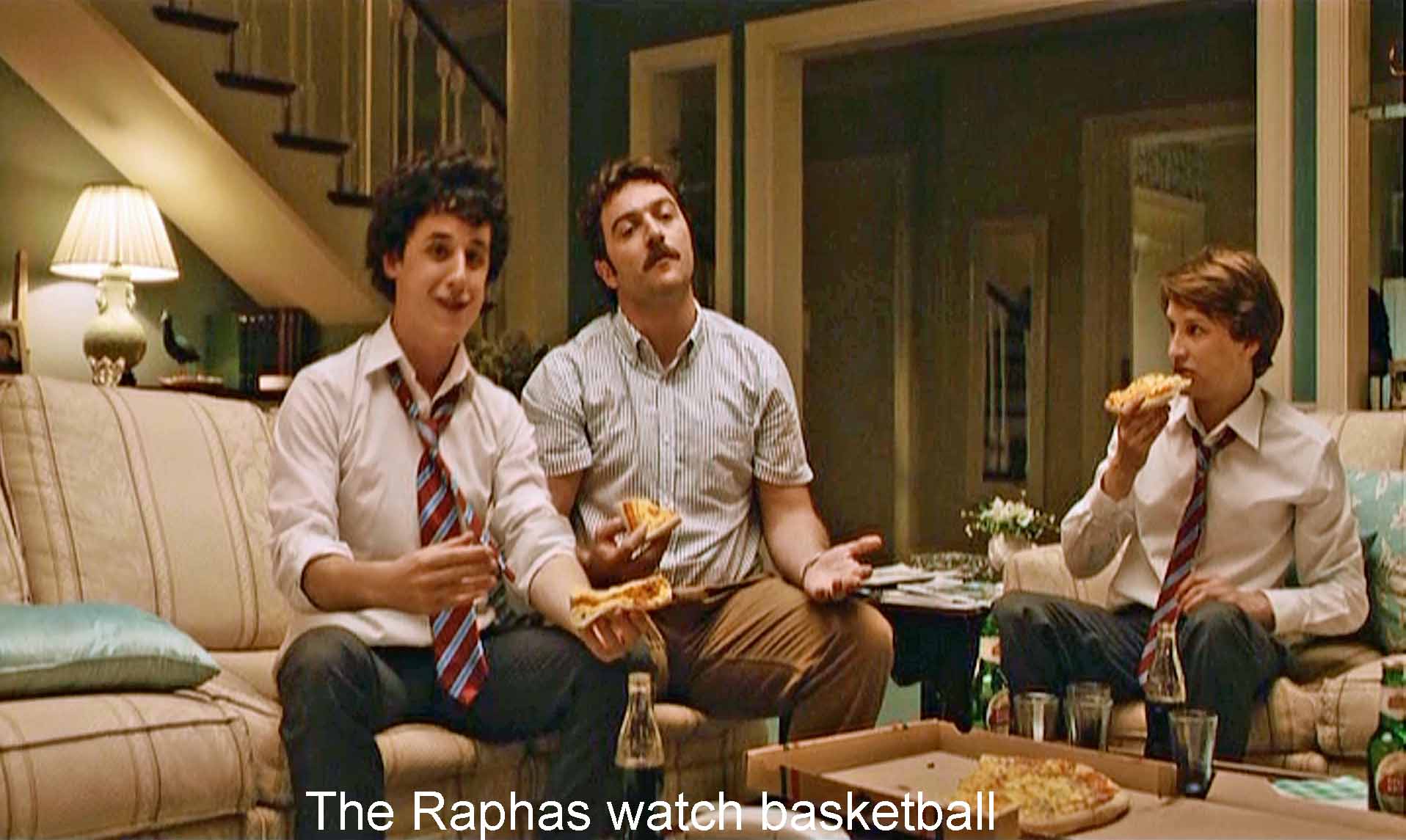 The Raphas watch basketball