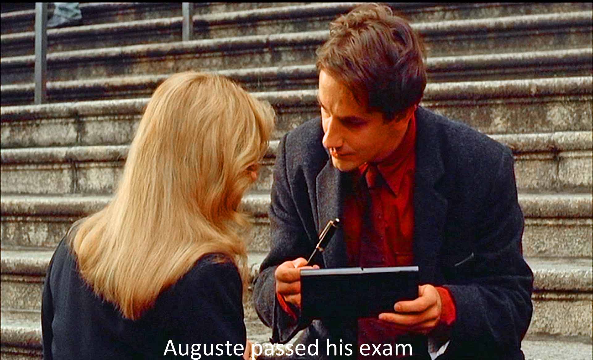 Auguste passed his exam