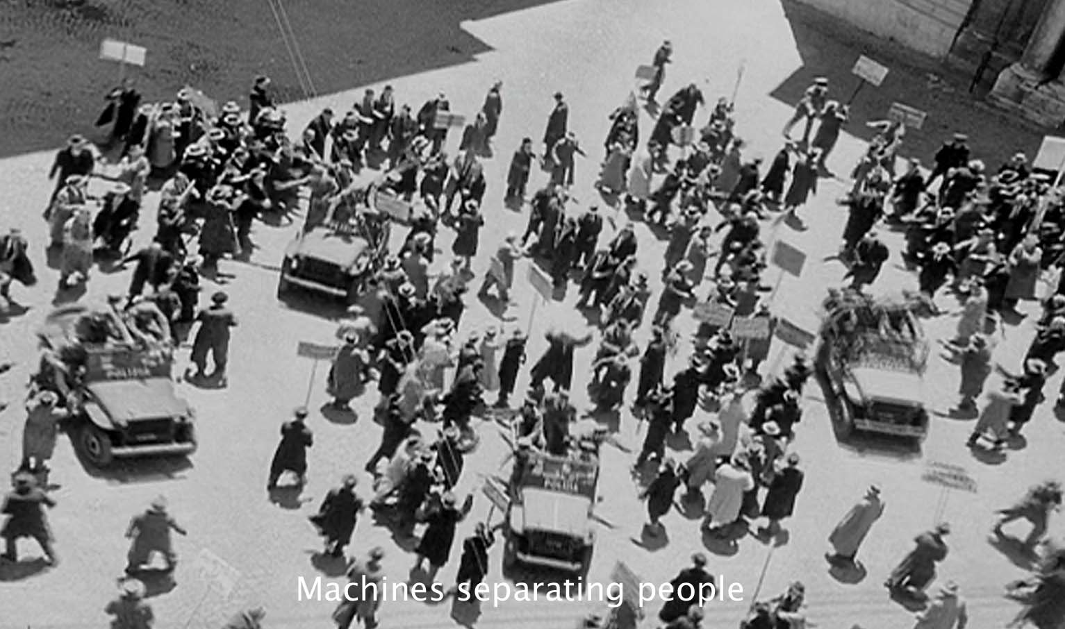 Machines separating people
