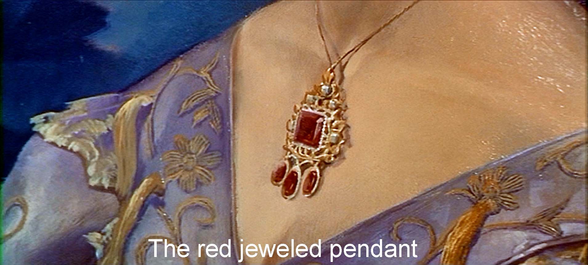 The red jeweled pendant