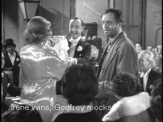 Irene wins, Godfrey mocks